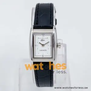 Lacoste Women’s Quartz Black Leather Strap White Dial 23mm Watch 2000748