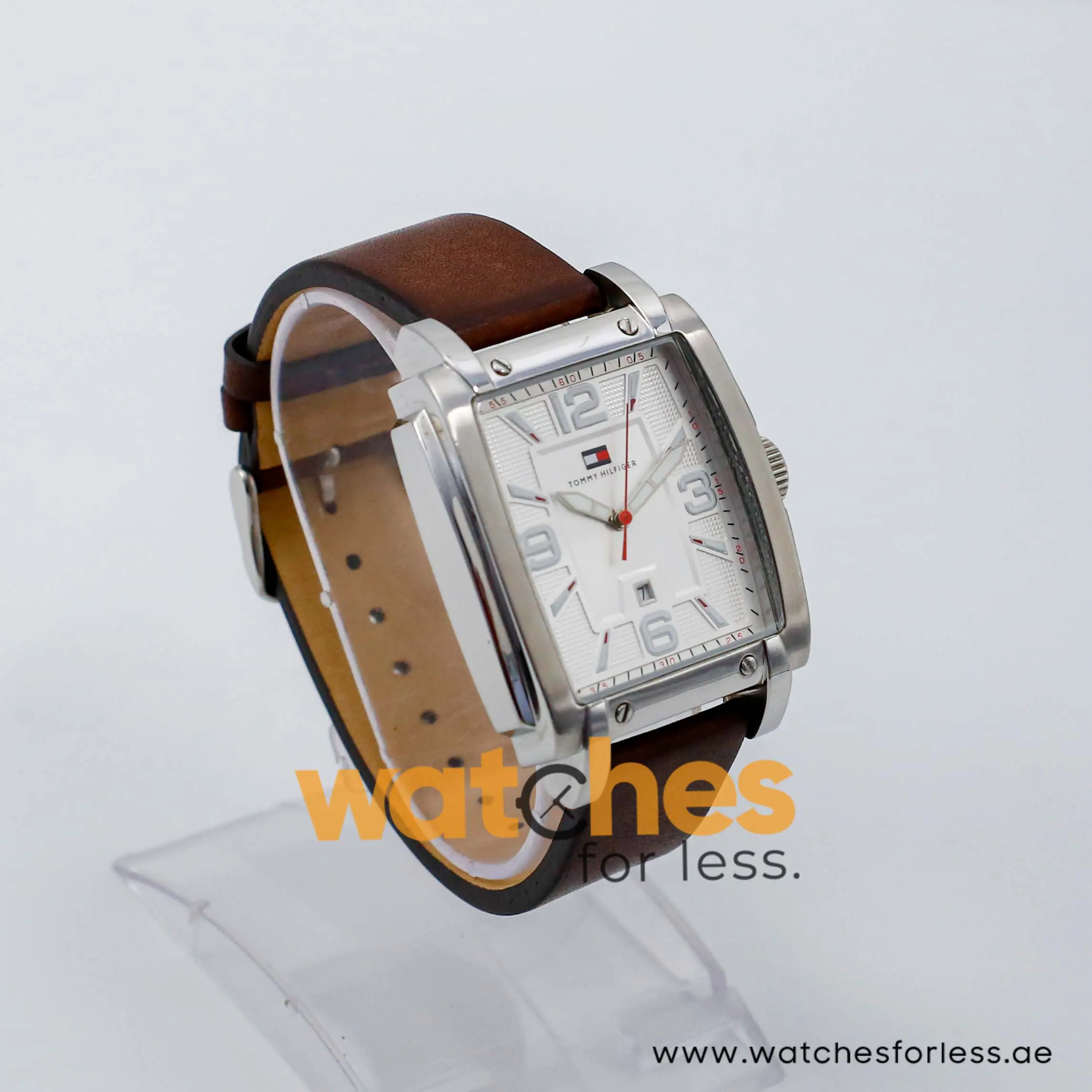 Tommy Hilfiger Men’s Quartz Dark Brown Leather Strap Silver Dial 39mm Watch 1790658