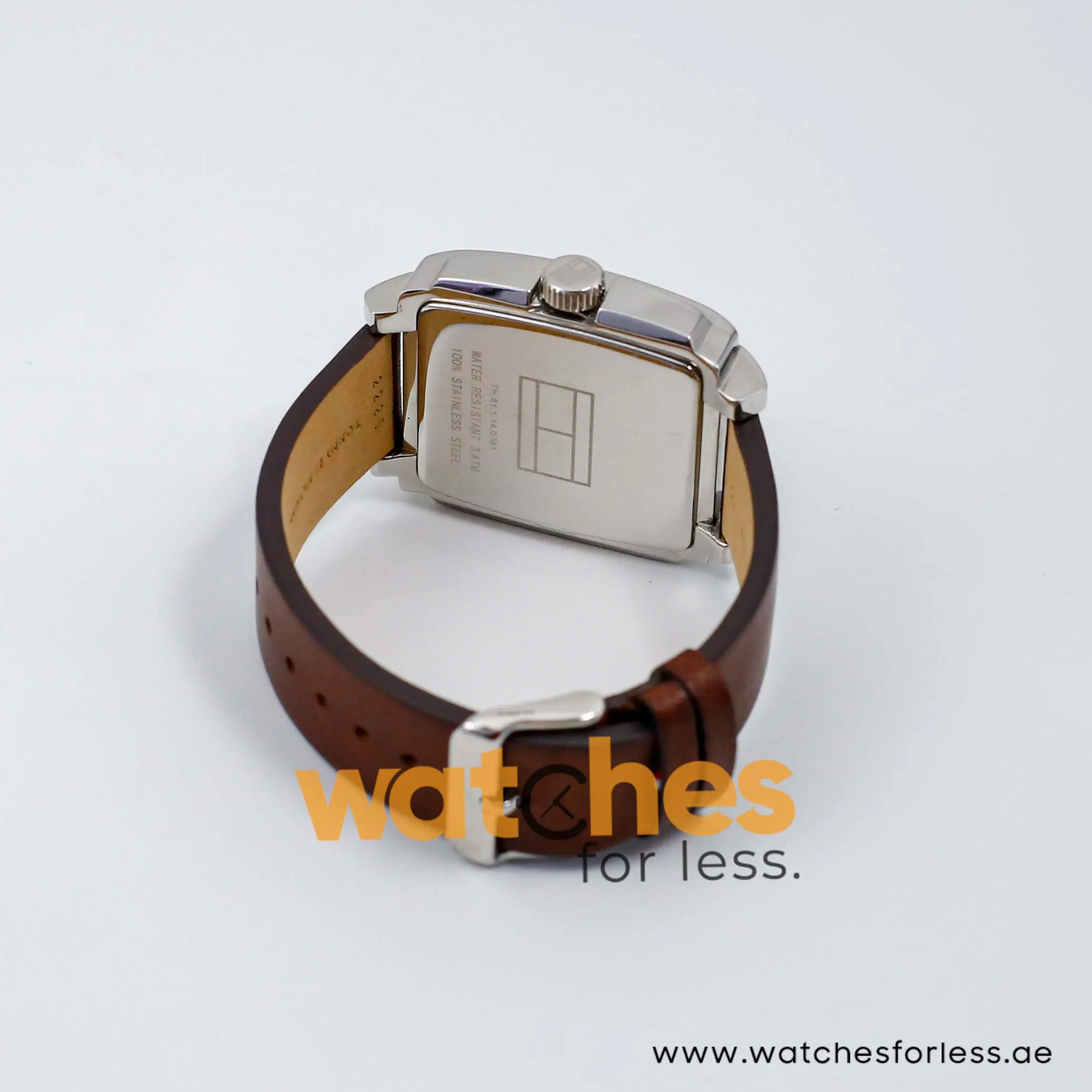 Tommy Hilfiger Men’s Quartz Dark Brown Leather Strap Silver Dial 39mm Watch 1790658