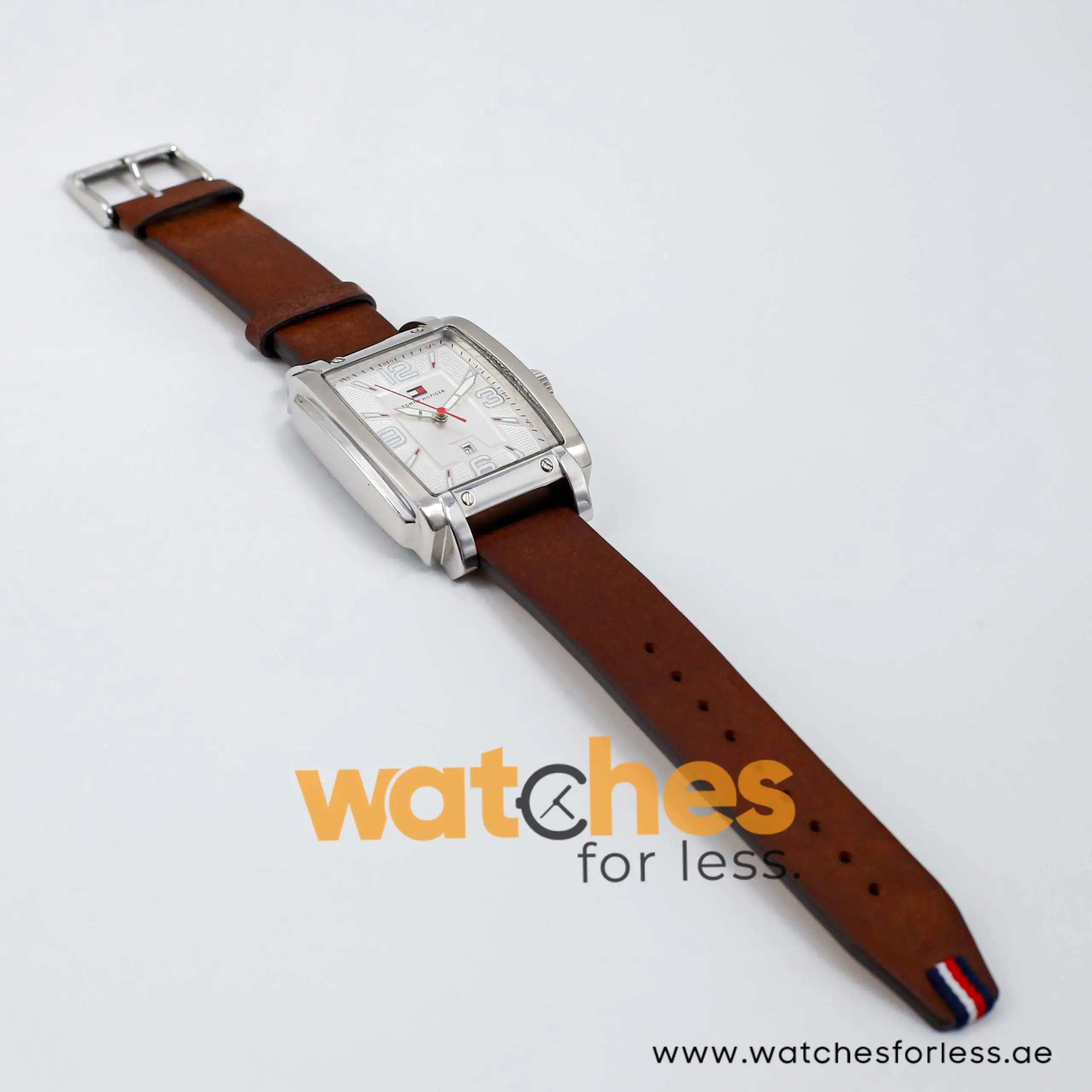 Tommy Hilfiger Men’s Quartz Dark Brown Leather Strap Silver Dial 39mm Watch 1790658