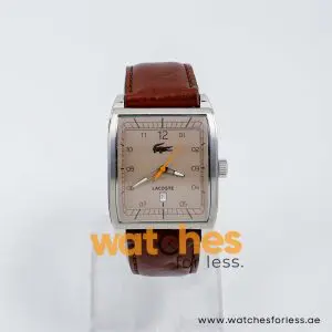 Lacoste Men’s Quartz Dark Brown Leather Strap Light Brown Dial 36mm Watch 2010561