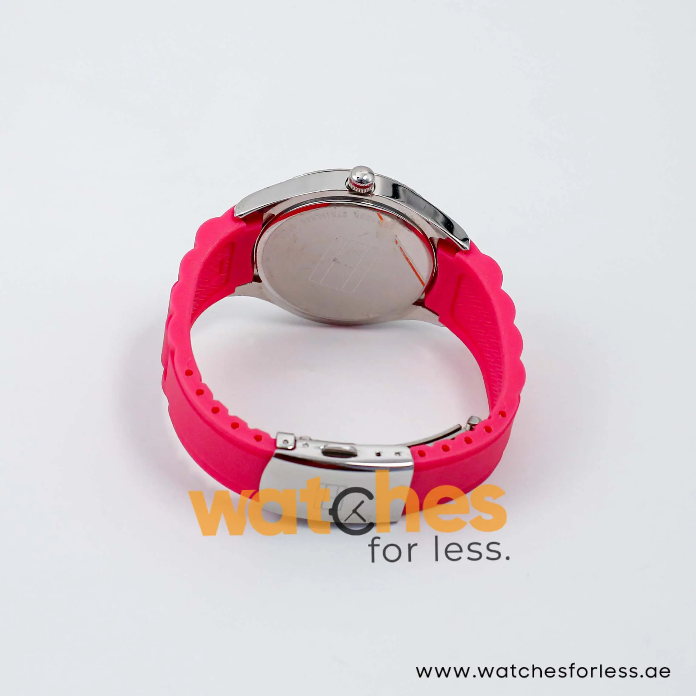 Tommy Hilfiger Women’s Quartz Pink Silicone Strap White Dial 38mm Watch 1781060