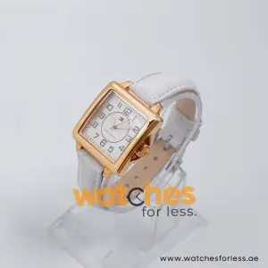 Tommy Hilfiger Women’s Quartz White Leather Strap White Dial 33mm Watch 1780867