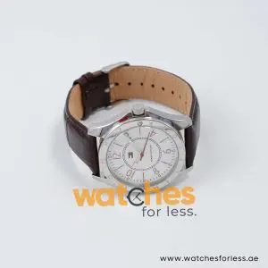 Tommy Hilfiger Women’s Quartz Dark Brown Leather Strap White Dial 40mm Watch 1780800