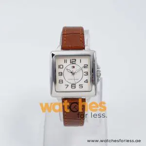 Tommy Hilfiger Women’s Quartz Brown Leather Strap Off-White Dial 32mm Watch 1780830/1