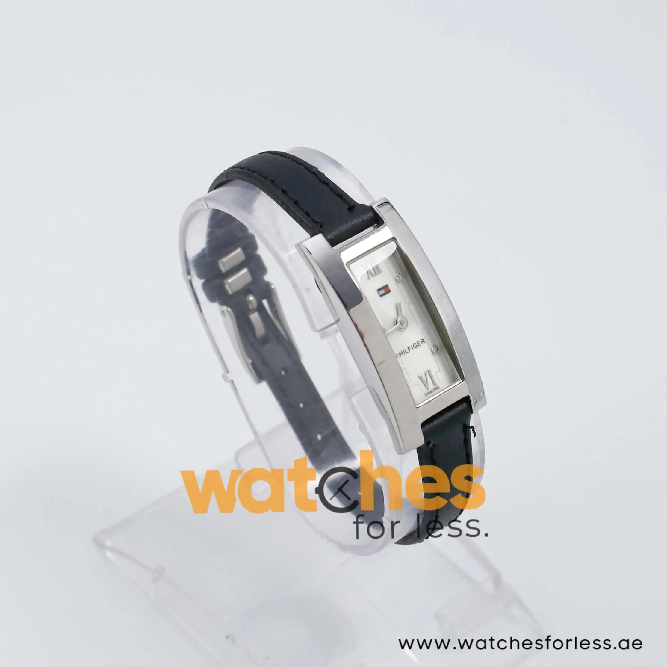 Tommy Hilfiger Women’s Quartz Black Leather Strap Silver Sunray Dial 17mm Watch 1780310