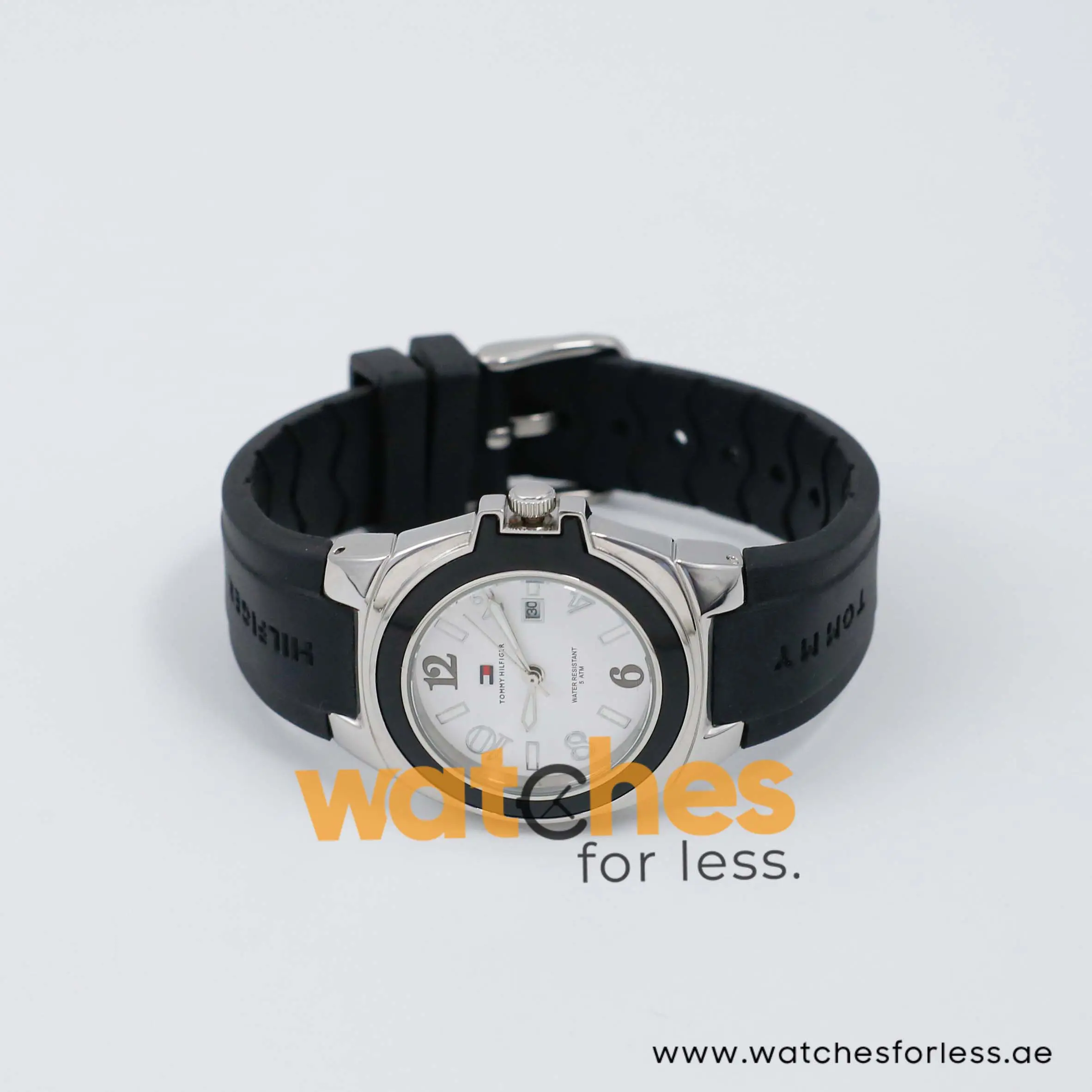 Tommy Hilfiger Women’s Quartz Black Silicone Strap White Dial 32mm Watch 1780917