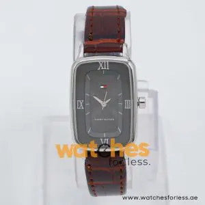 Tommy Hilfiger Women’s Quartz Dark Brown Leather Strap Grey Dial 23mm Watch 1780782