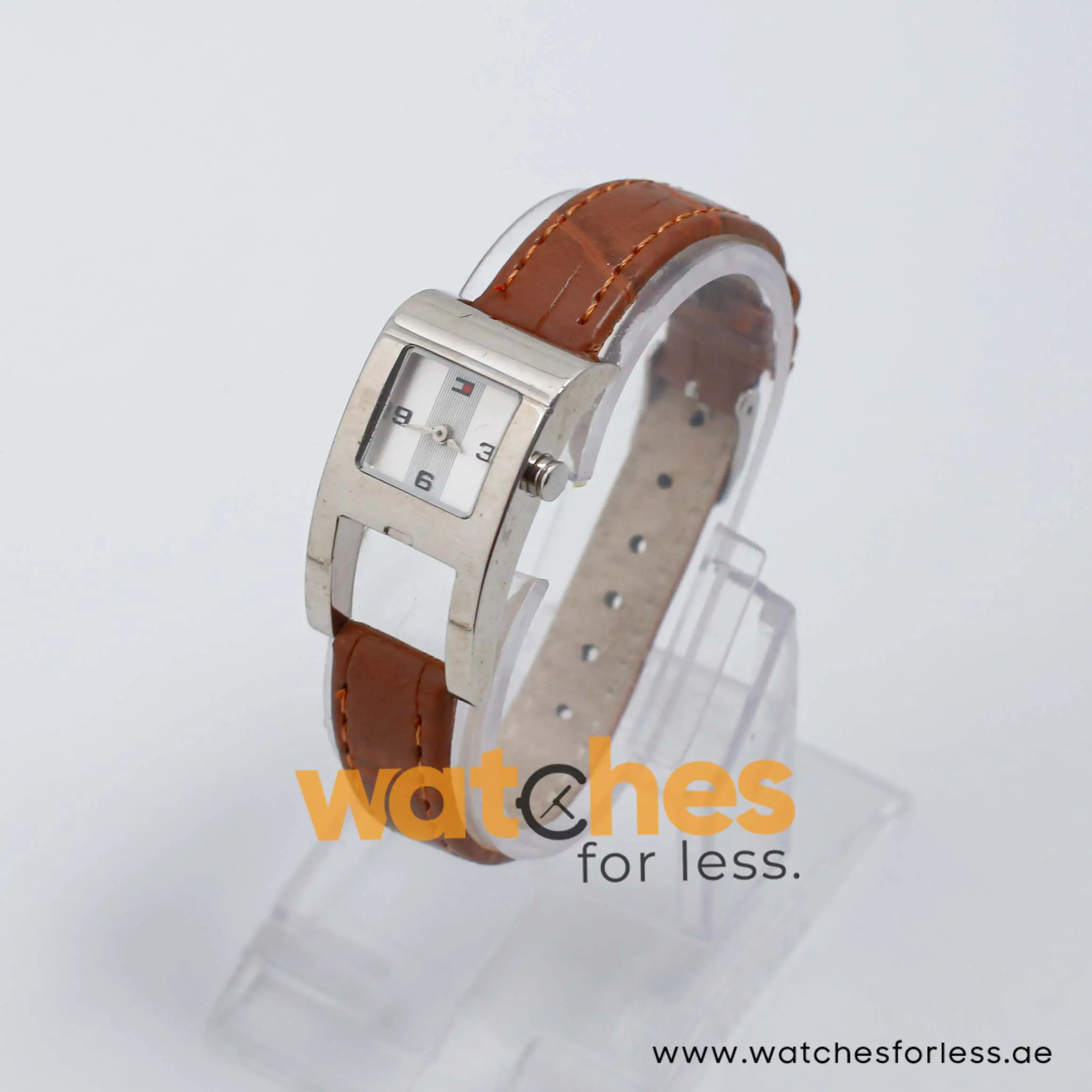 Tommy Hilfiger Women’s Quartz Brown Leather Strap Silver Dial 21mm Watch 1780162/1