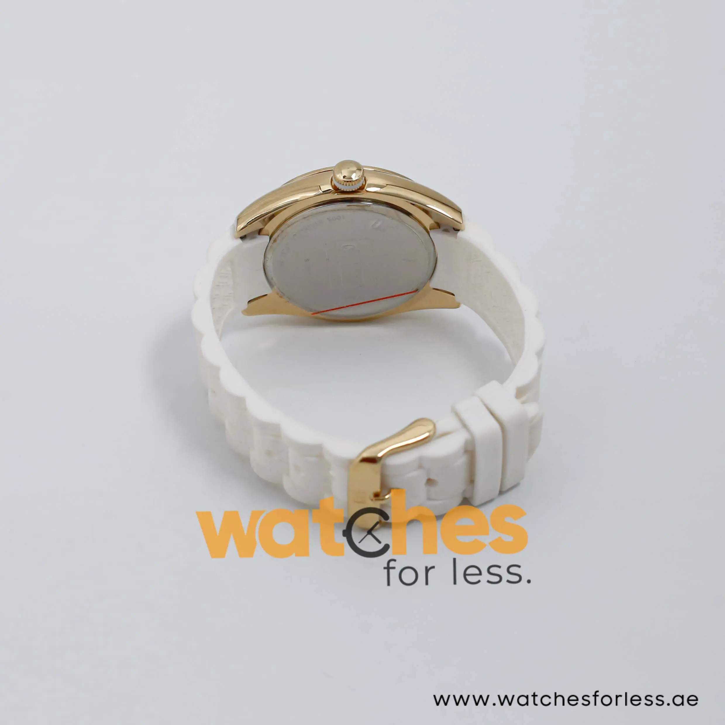 Tommy Hilfiger Women’s Quartz White Silicone Strap Gold Dial 39mm Watch 1781354