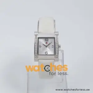 Tommy Hilfiger Women’s Quartz White Leather Strap Silver Dial 27mm Watch F80261/1