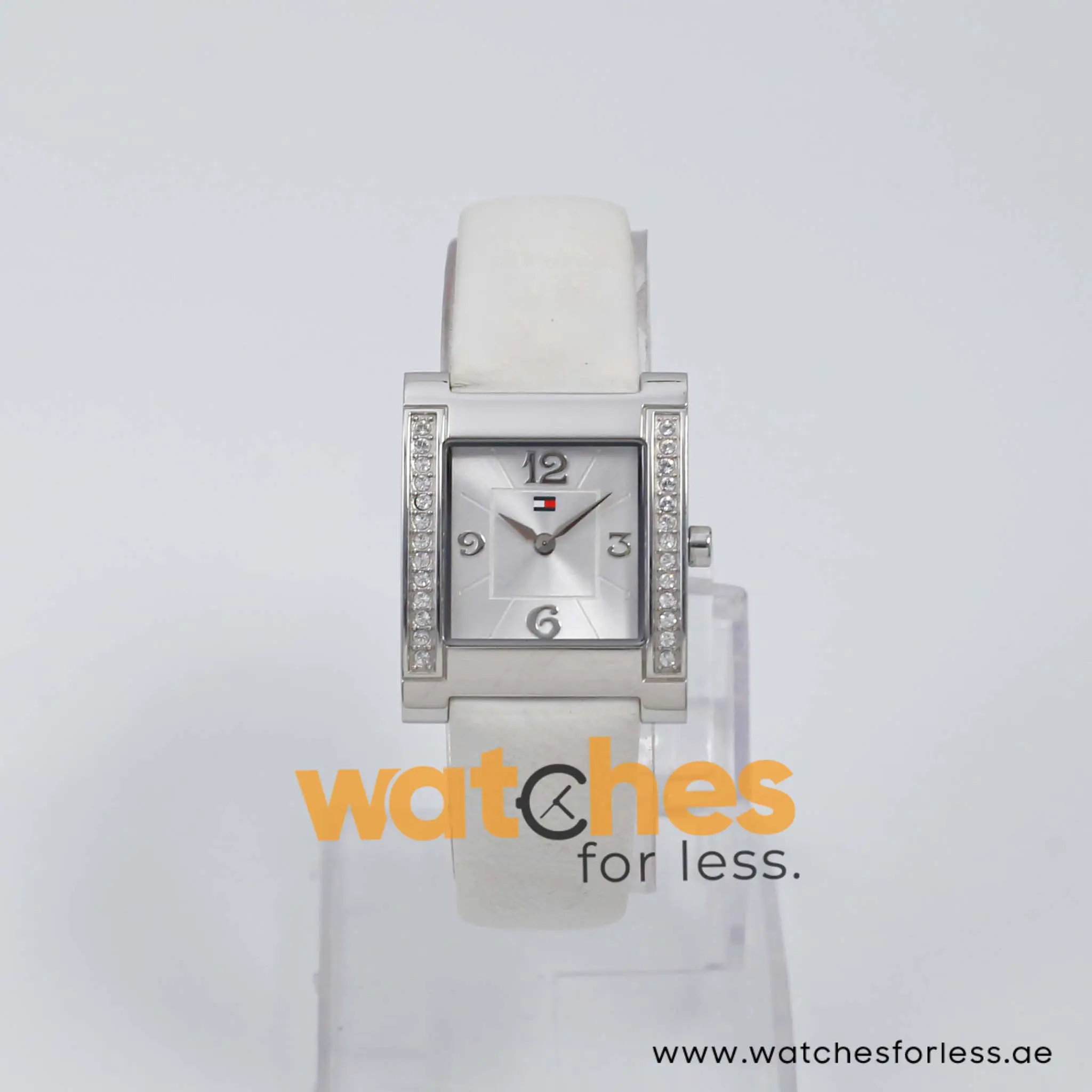 Tommy Hilfiger Women’s Quartz White Leather Strap Silver Dial 27mm Watch F80261/1
