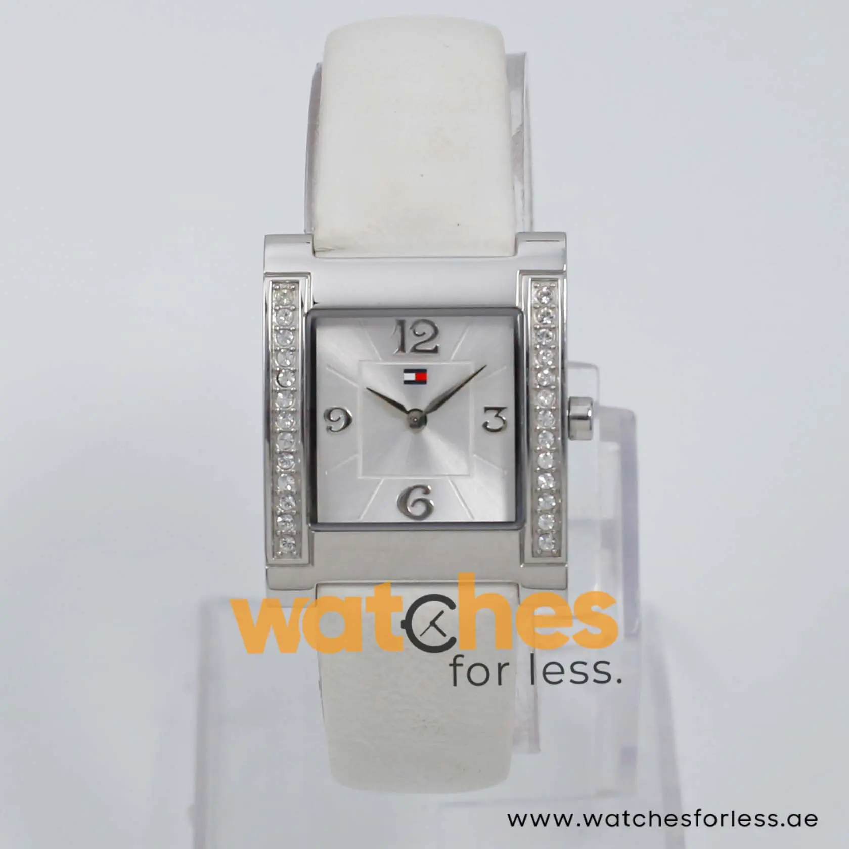Tommy Hilfiger Women’s Quartz White Leather Strap Silver Dial 27mm Watch F80261/1
