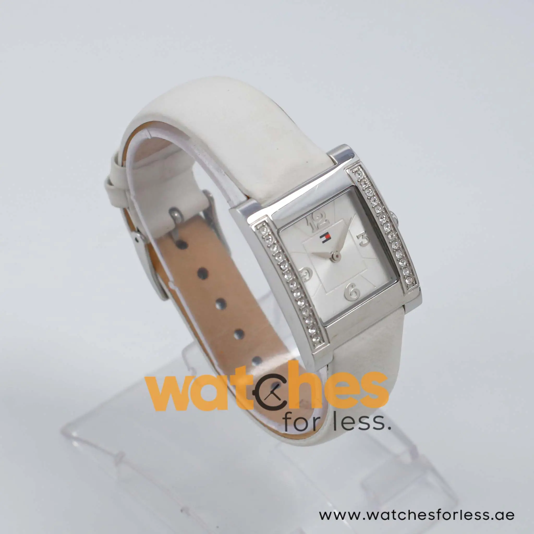 Tommy Hilfiger Women’s Quartz White Leather Strap Silver Dial 27mm Watch F80261/1