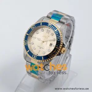 Invicta Men’s Quartz Two Tone Stainless Steel Gold Dial 43mm Watch 30022