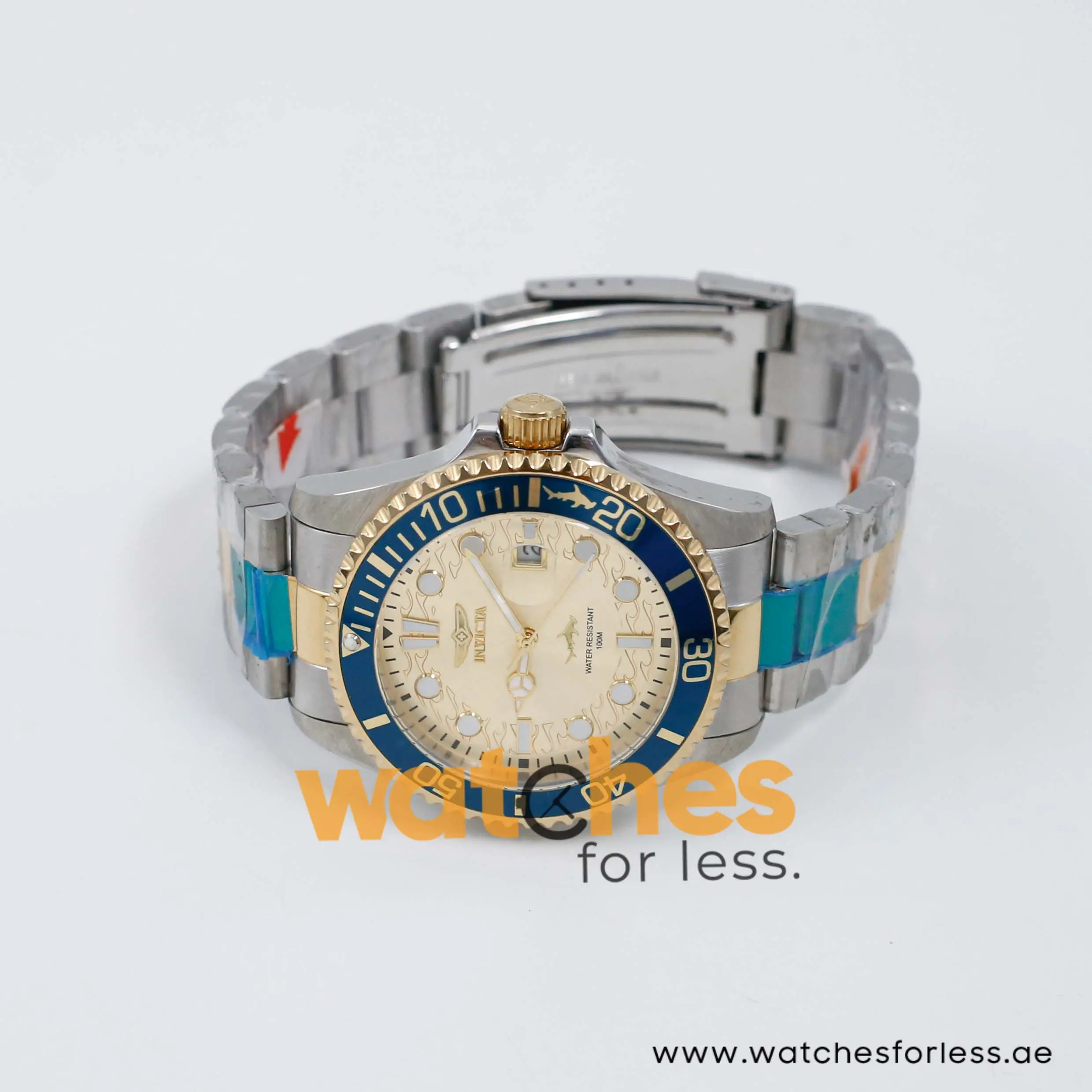 Invicta Men’s Quartz Two Tone Stainless Steel Gold Dial 43mm Watch 30022 - Image 3