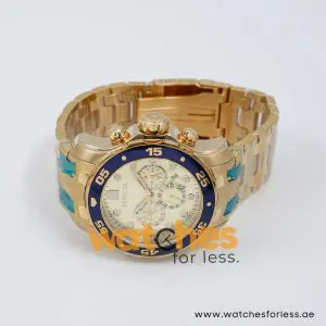 Invicta Men’s Quartz Gold Stainless Steel Champagne Dial 48mm Watch 80068