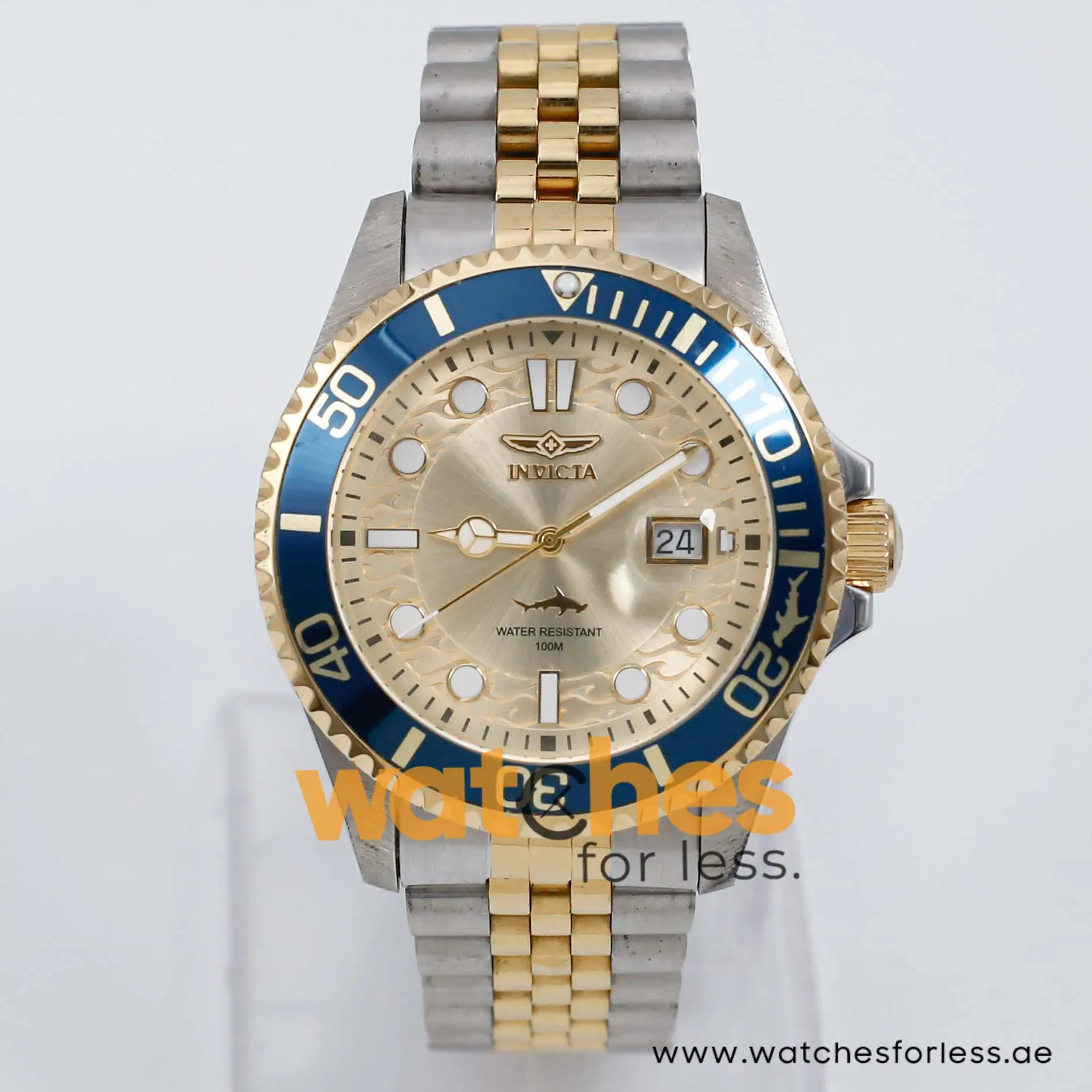 Invicta Men’s Quartz Two Tone Stainless Steel Champagne Dial 43mm Watch 30617 UAE DUBAI AJMAN SHARJAH ABU DHABI RAS AL KHAIMA UMM UL QUWAIN ALAIN FUJAIRAH