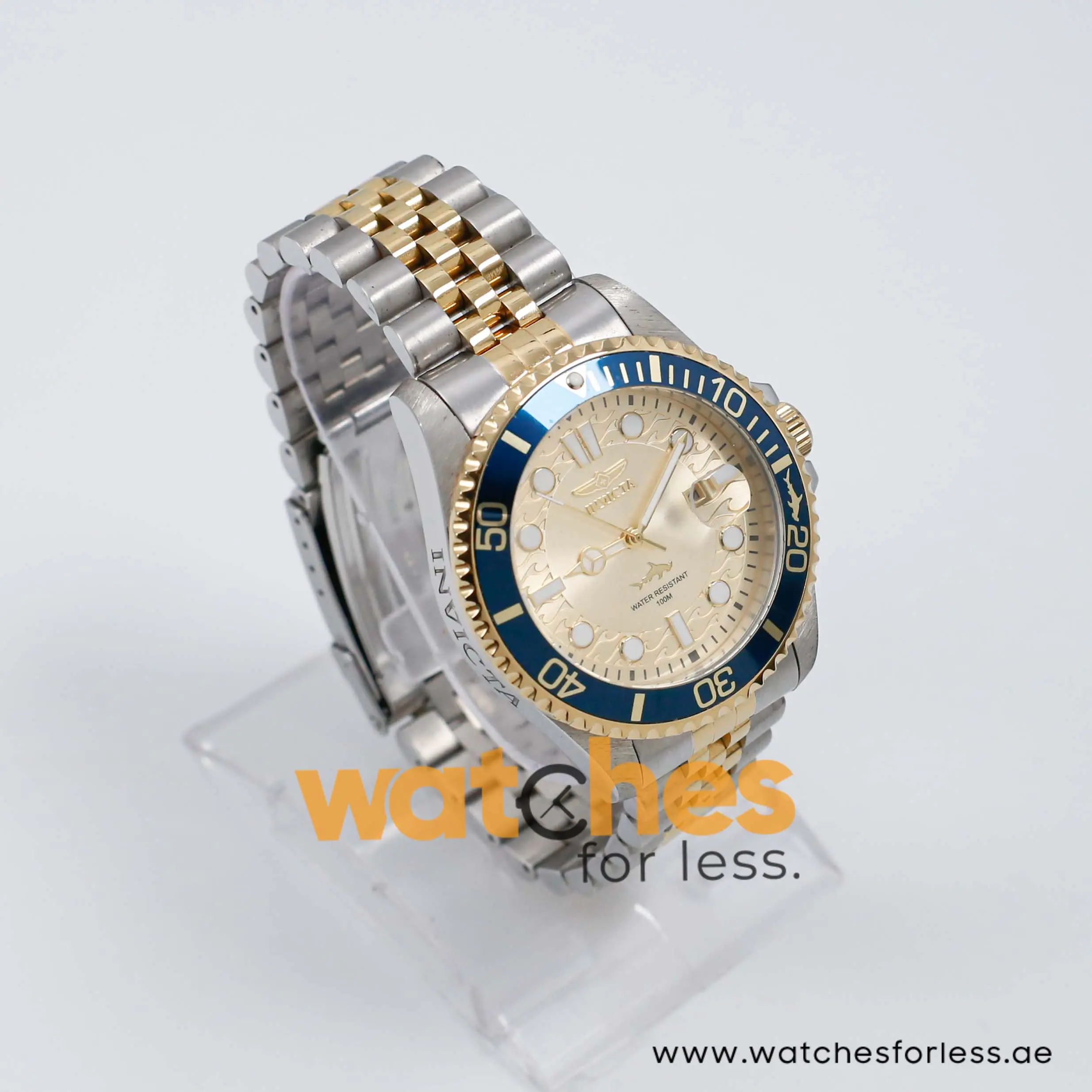Invicta Men’s Quartz Two Tone Stainless Steel Champagne Dial 43mm Watch 30617 UAE DUBAI AJMAN SHARJAH ABU DHABI RAS AL KHAIMA UMM UL QUWAIN ALAIN FUJAIRAH