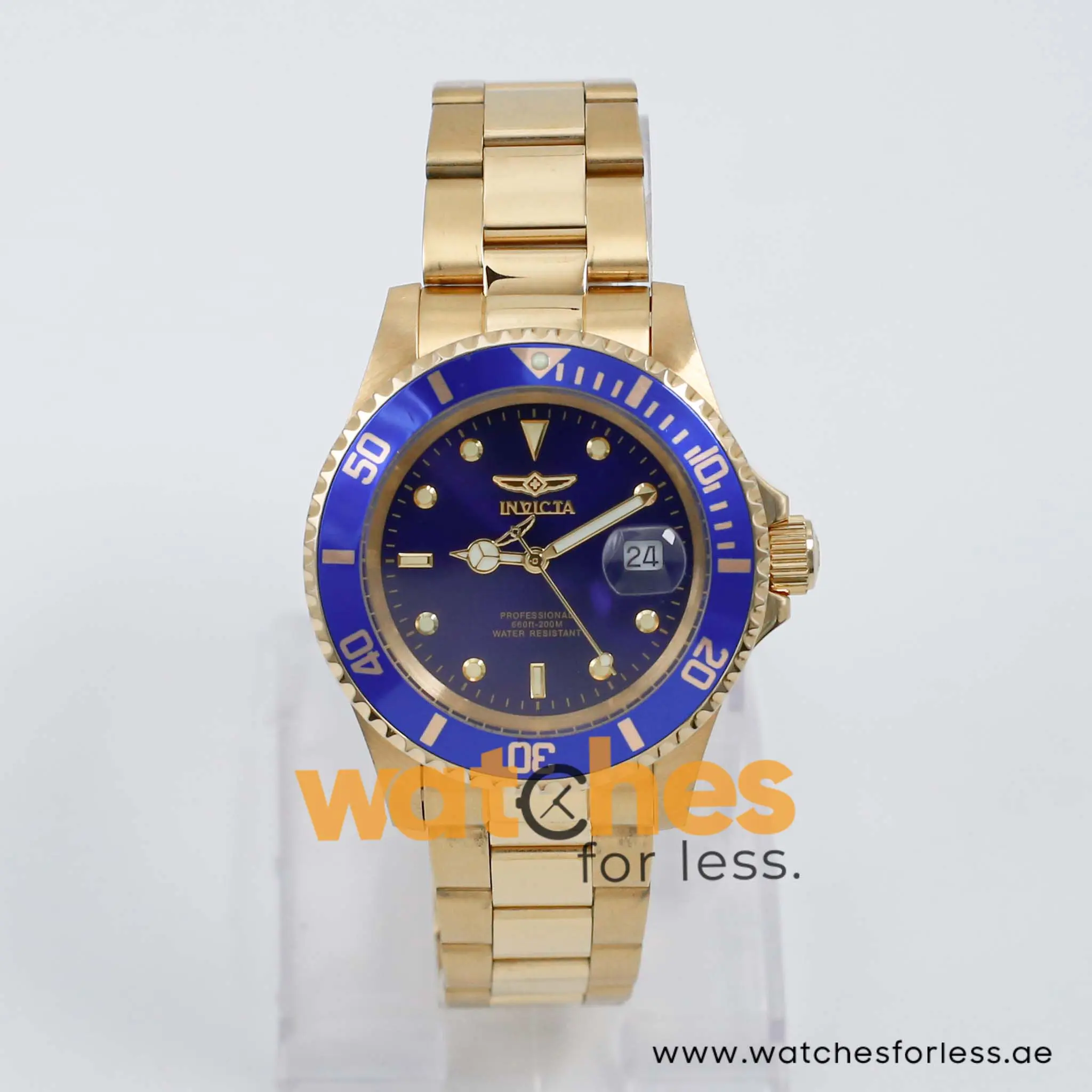 Invicta Men’s Quartz Gold Stainless Steel Blue Dial 40mm Watch 26974 UAE DUBAI AJMAN SHARJAH ABU DHABI RAS AL KHAIMA UMM UL QUWAIN ALAIN FUJAIRAH