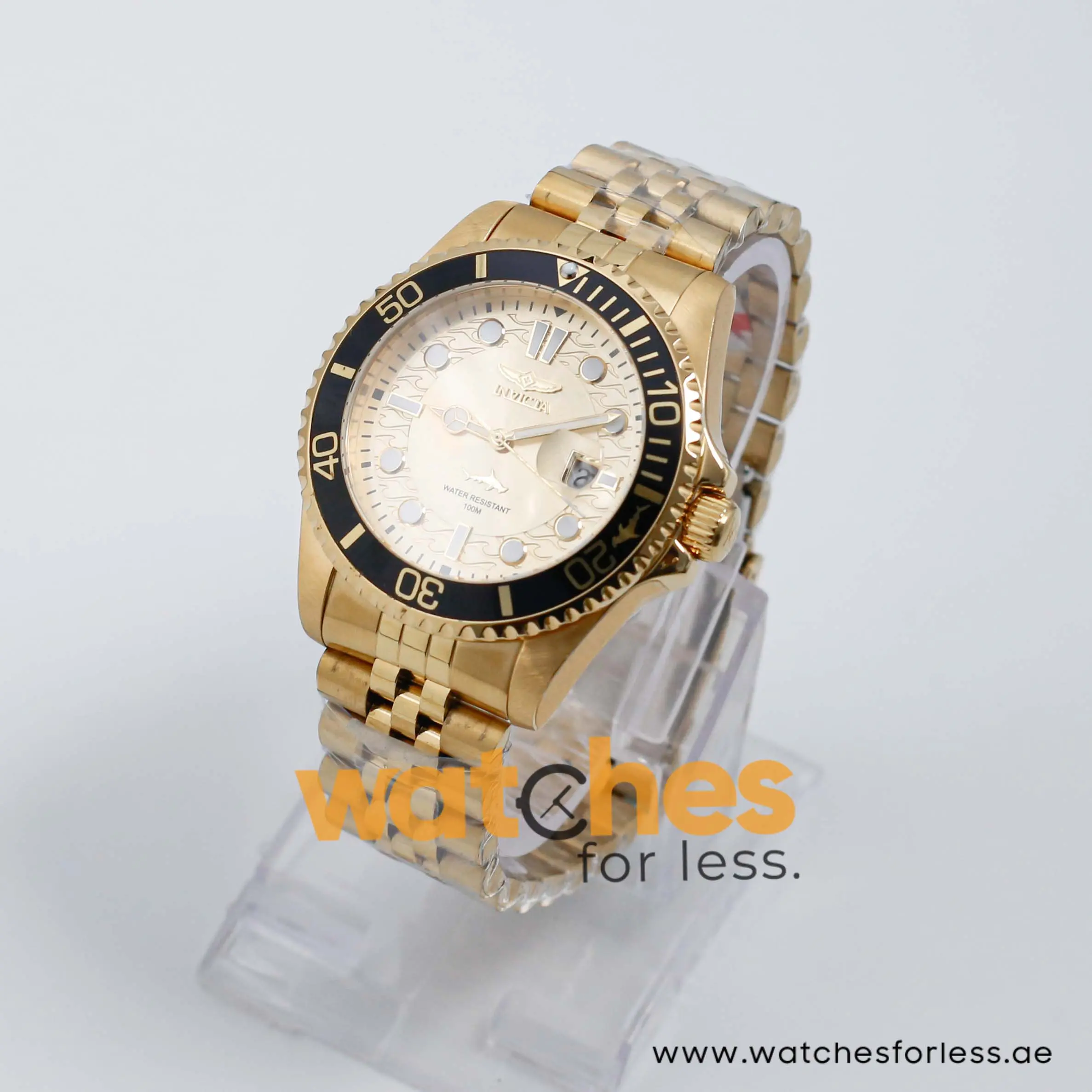 Invicta Men’s Quartz Gold Stainless Steel Champagne Dial 43mm Watch 30613 - Image 4