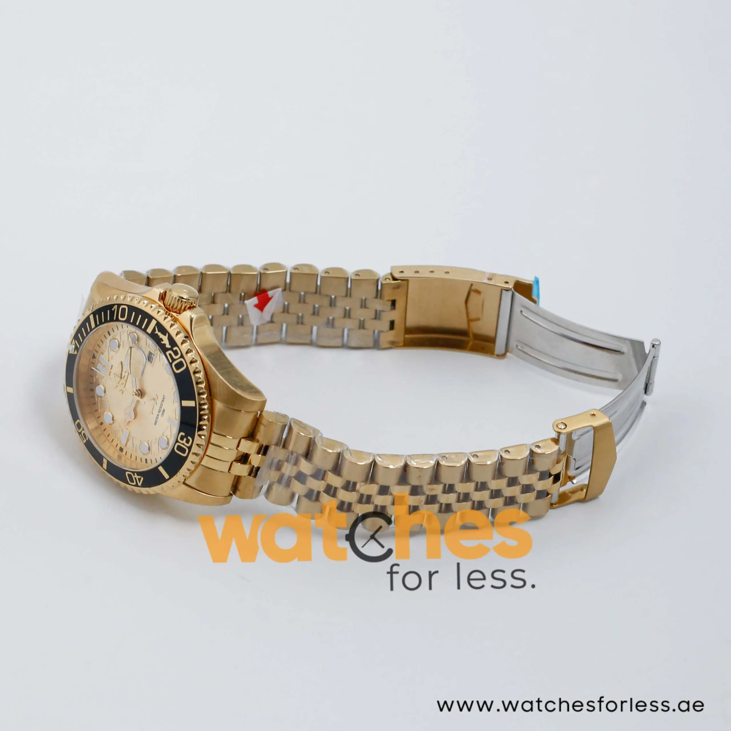 Invicta Men’s Quartz Gold Stainless Steel Champagne Dial 43mm Watch 30613
