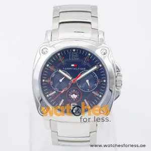 Tommy Hilfiger Men’s Quartz Silver Stainless Steel Blue Dial 41mm Watch T10174 UAE DUBAI AJMAN SHARJAH ABU DHABI RAS AL KHAIMA UMM UL QUWAIN ALAIN FUJAIRAH