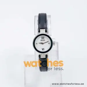 Hugo Boss Women’s Quartz Black Leather Strap Mother Of Pearl Dial 24mm Watch 1502188 UAE DUBAI AJMAN SHARJAH ABU DHABI RAS AL KHAIMA UMM UL QUWAIN ALAIN FUJAIRAH