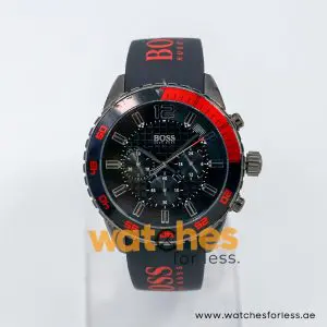 Hugo Boss Men’s Quartz Black Silicone Strap Black Dial 44mm Watch 1512901 UAE DUBAI AJMAN SHARJAH ABU DHABI RAS AL KHAIMA UMM UL QUWAIN ALAIN FUJAIRAH