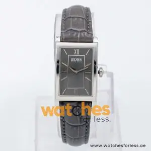Hugo Boss Women’s Quartz Dark Grey Leather Strap Dark Grey Dial 21mm Watch 1502174 UAE DUBAI AJMAN SHARJAH ABU DHABI RAS AL KHAIMA UMM UL QUWAIN ALAIN FUJAIRAH