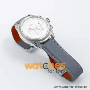 Hugo Boss Men’s Quartz Grey Leather Strap White Dial 44mm Watch 1512153/4 UAE DUBAI AJMAN SHARJAH ABU DHABI RAS AL KHAIMA UMM UL QUWAIN ALAIN FUJAIRAH