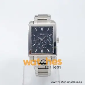 Hugo Boss Men’s Quartz Silver Stainless Steel Black Dial 35mm Watch 1512891 UAE DUBAI AJMAN SHARJAH ABU DHABI RAS AL KHAIMA UMM UL QUWAIN ALAIN FUJAIRAH