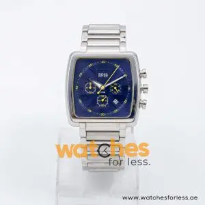 Hugo Boss Men’s Quartz Silver Stainless Steel Blue Dial 42mm Watch 1512065 UAE DUBAI AJMAN SHARJAH ABU DHABI RAS AL KHAIMA UMM UL QUWAIN ALAIN FUJAIRAH
