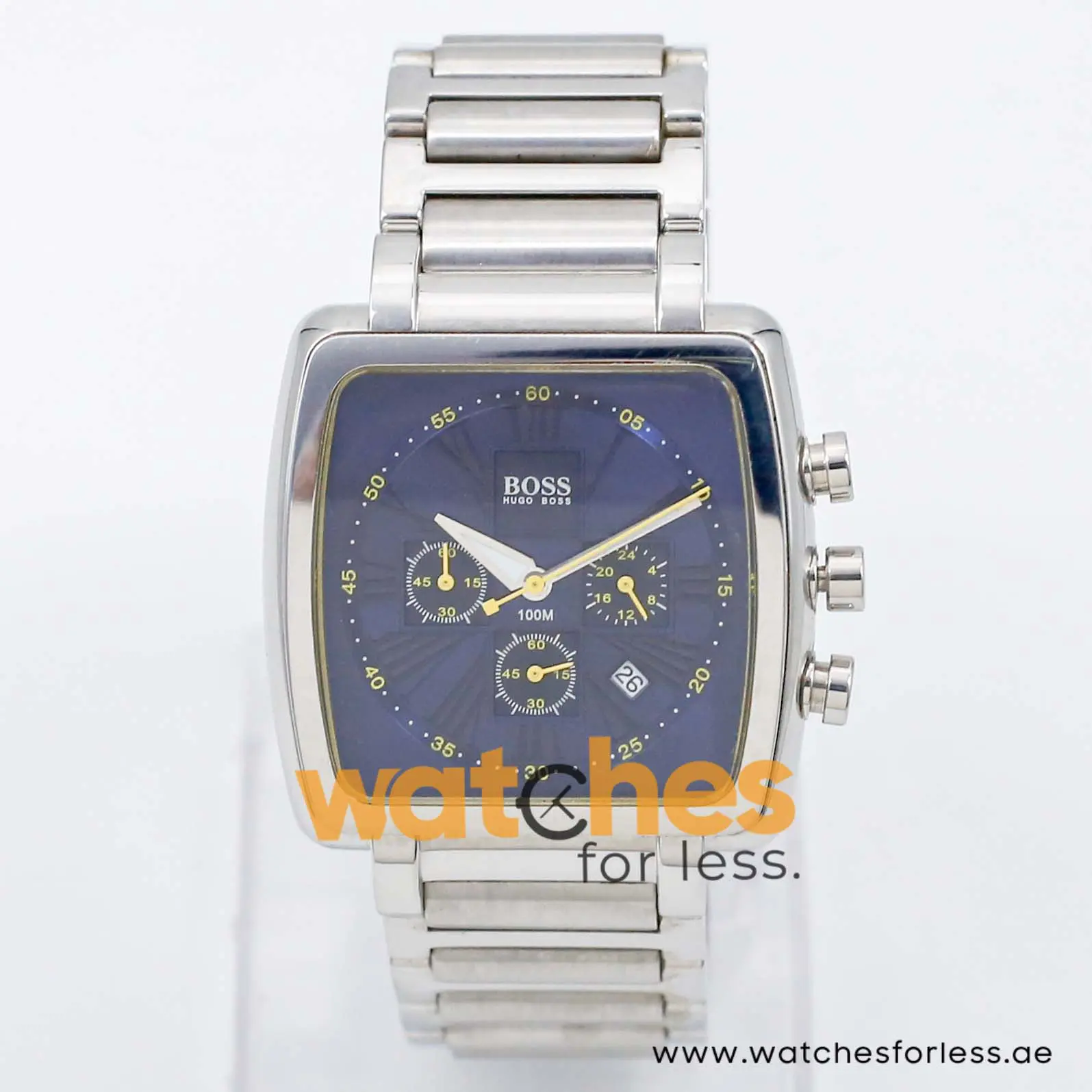 Hugo Boss Men’s Quartz Silver Stainless Steel Blue Dial 42mm Watch 1512065 UAE DUBAI AJMAN SHARJAH ABU DHABI RAS AL KHAIMA UMM UL QUWAIN ALAIN FUJAIRAH