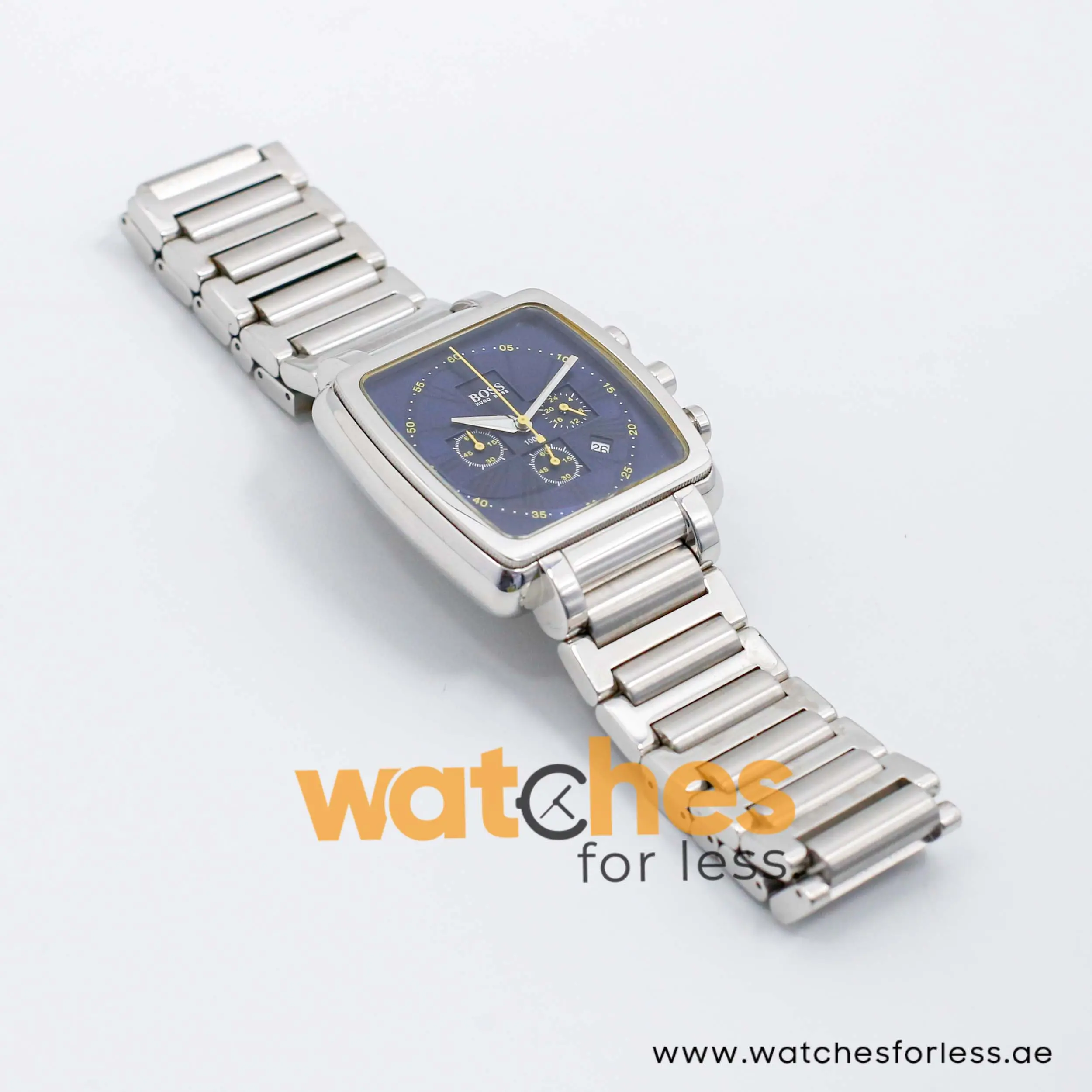 Hugo Boss Men’s Quartz Silver Stainless Steel Blue Dial 42mm Watch 1512065 UAE DUBAI AJMAN SHARJAH ABU DHABI RAS AL KHAIMA UMM UL QUWAIN ALAIN FUJAIRAH