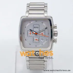 Hugo Boss Men’s Quartz Silver Stainless Steel Silver Dial 42mm Watch 1512067 UAE DUBAI AJMAN SHARJAH ABU DHABI RAS AL KHAIMA UMM UL QUWAIN ALAIN FUJAIRAH