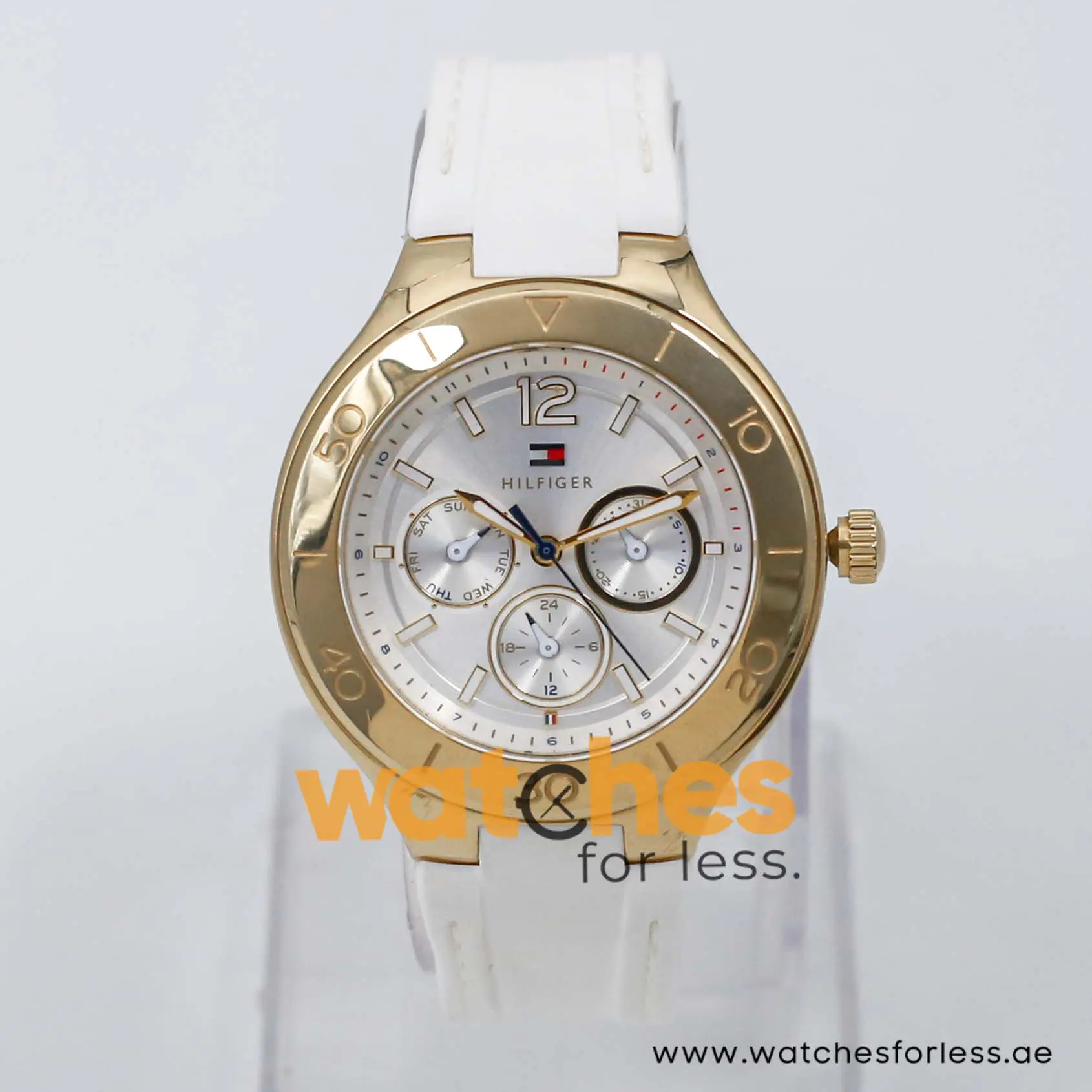 Tommy Hilfiger Women’s Quartz White Silicone Strap Silver Dial 40mm Watch 1781329 UAE DUBAI AJMAN SHARJAH ABU DHABI RAS AL KHAIMA UMM UL QUWAIN ALAIN FUJAIRAH