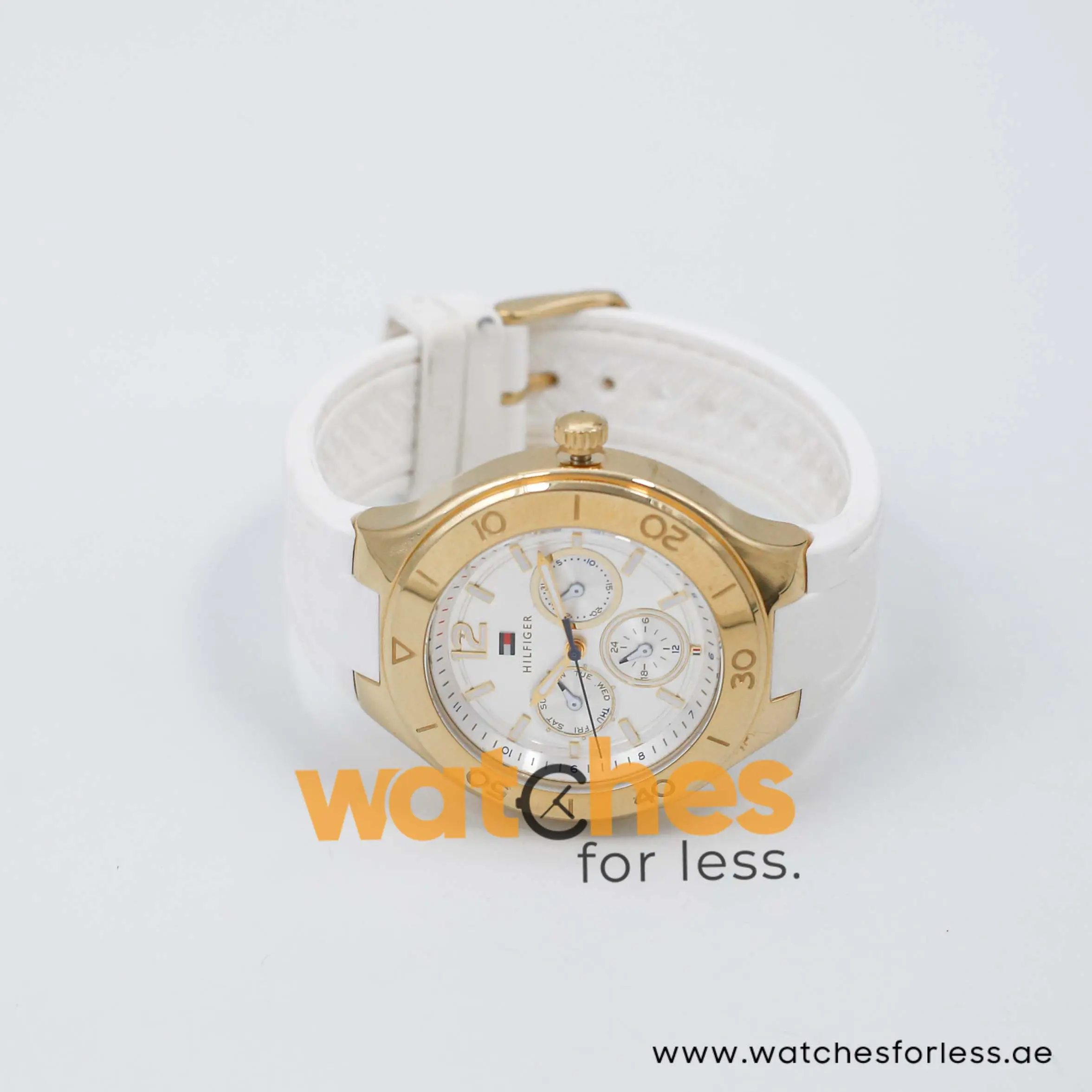 Tommy Hilfiger Women’s Quartz White Silicone Strap Silver Dial 40mm Watch 1781329 UAE DUBAI AJMAN SHARJAH ABU DHABI RAS AL KHAIMA UMM UL QUWAIN ALAIN FUJAIRAH