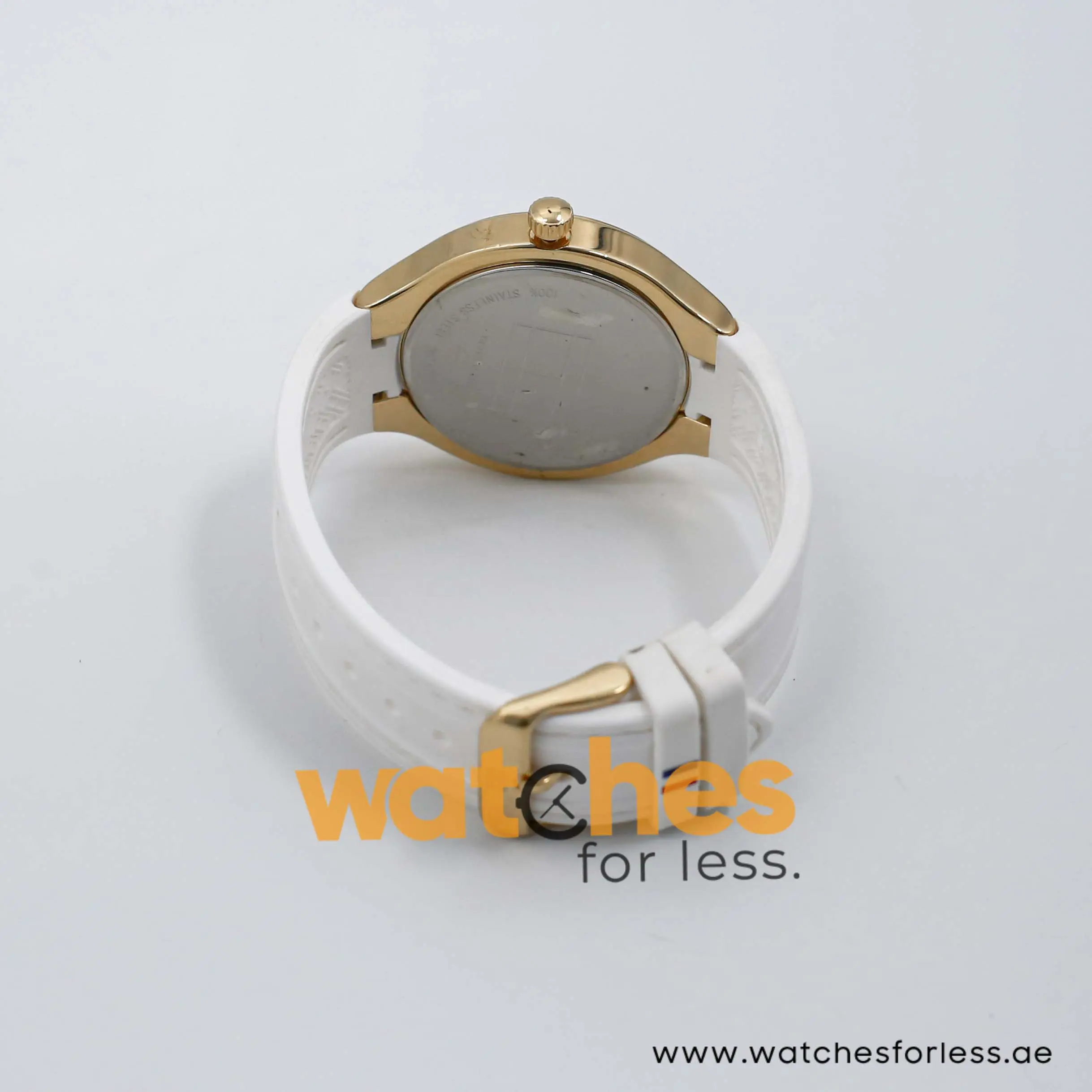 Tommy Hilfiger Women’s Quartz White Silicone Strap Silver Dial 40mm Watch 1781329 UAE DUBAI AJMAN SHARJAH ABU DHABI RAS AL KHAIMA UMM UL QUWAIN ALAIN FUJAIRAH