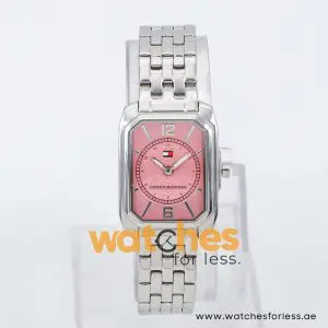 Tommy Hilfiger Women’s Quartz Silver Stainless Steel Black Pink Dial 24mm Watch 1780431 UAE DUBAI AJMAN SHARJAH ABU DHABI RAS AL KHAIMA UMM UL QUWAIN ALAIN FUJAIRAH