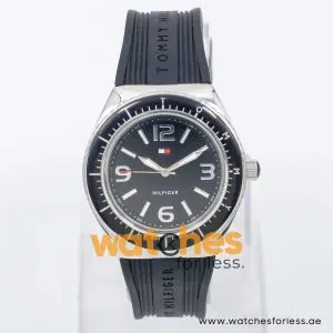 Tommy Hilfiger Women’s Quartz Black Silicone Strap Black Dial 36mm Watch 1781005 UAE DUBAI AJMAN SHARJAH ABU DHABI RAS AL KHAIMA UMM UL QUWAIN ALAIN FUJAIRAH