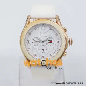 Tommy Hilfiger Women’s Quartz White Silicone Strap White Dial 45mm Watch 1780967 UAE DUBAI AJMAN SHARJAH ABU DHABI RAS AL KHAIMA UMM UL QUWAIN ALAIN FUJAIRAH