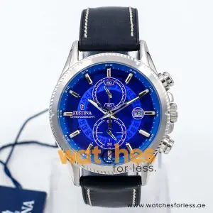Festina Men’s Quartz Black Hybrid Strap Blue Dial 43mm Watch F20269 UAE DUBAI AJMAN SHARJAH ABU DHABI RAS AL KHAIMA UMM UL QUWAIN ALAIN FUJAIRAH