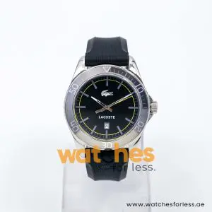 Lacoste Men’s Quartz Black Silicone Strap Black Dial 42mm Watch 2010509 UAE DUBAI AJMAN SHARJAH ABU DHABI RAS AL KHAIMA UMM UL QUWAIN ALAIN FUJAIRAH