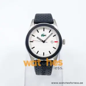Lacoste Men’s Quartz Black Silicone Strap White Dial 42mm Watch 2010391 UAE DUBAI AJMAN SHARJAH ABU DHABI RAS AL KHAIMA UMM UL QUWAIN ALAIN FUJAIRAH