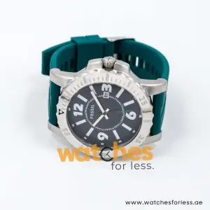 Fossil Men’s Quartz Green Silicone Strap Black Dial 45mm Watch BQ1022/2 UAE DUBAI AJMAN SHARJAH ABU DHABI RAS AL KHAIMA UMM UL QUWAIN ALAIN FUJAIRAH