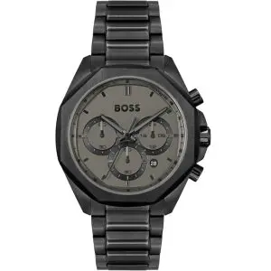 Hugo Boss Men’s Quartz Black Stainless Steel Grey Dial 42mm Watch 1514016 UAE DUBAI AJMAN SHARJAH ABU DHABI RAS AL KHAIMA UMM UL QUWAIN ALAIN FUJAIRAH