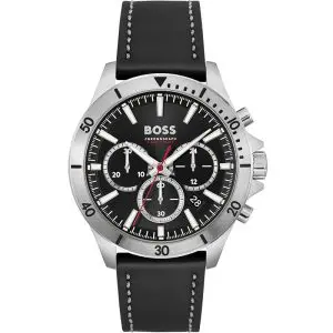 Hugo Boss Men’s Quartz Black Leather Strap Black Dial 45mm Watch 1514055 UAE DUBAI AJMAN SHARJAH ABU DHABI RAS AL KHAIMA UMM UL QUWAIN ALAIN FUJAIRAH