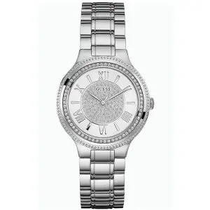 Guess Women’s Quartz Silver Stainless Steel Silver Dial 36mm Watch W0637L1 UAE DUBAI AJMAN SHARJAH ABU DHABI RAS AL KHAIMA UMM UL QUWAIN ALAIN FUJAIRAH