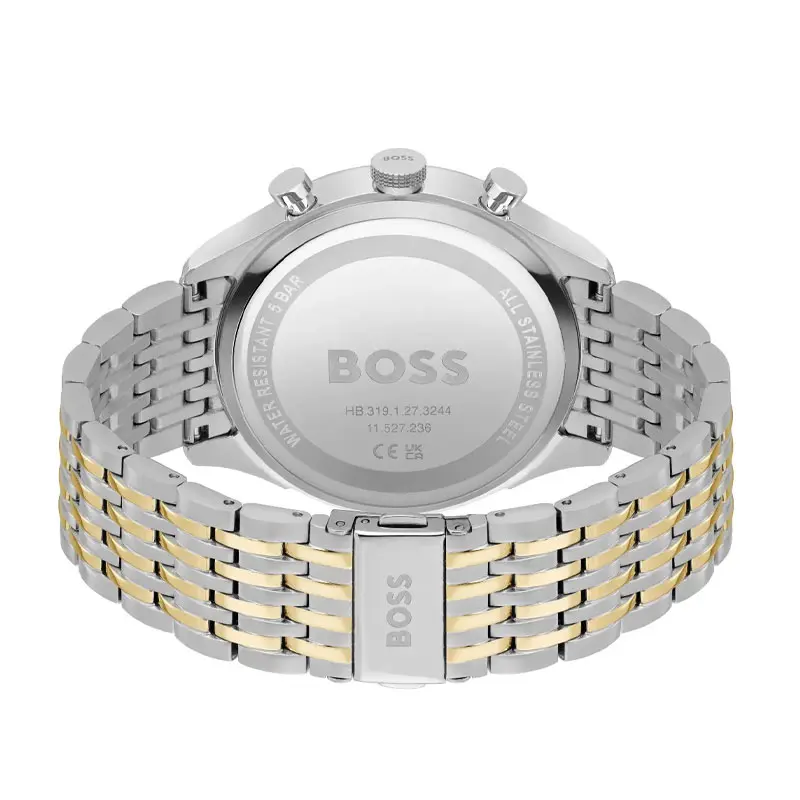 Hugo Boss Men’s Quartz Two-tone Stainless Steel Silver Dial 45mm Watch 1514053 UAE DUBAI AJMAN SHARJAH ABU DHABI RAS AL KHAIMA UMM UL QUWAIN ALAIN FUJAIRAH
